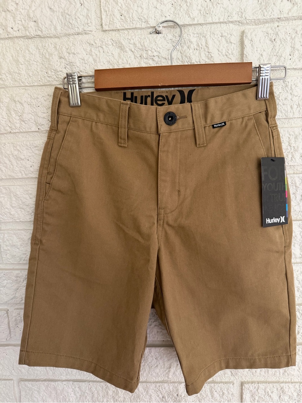 Hurley Boy’s Brown Chino Shorts - 10/12